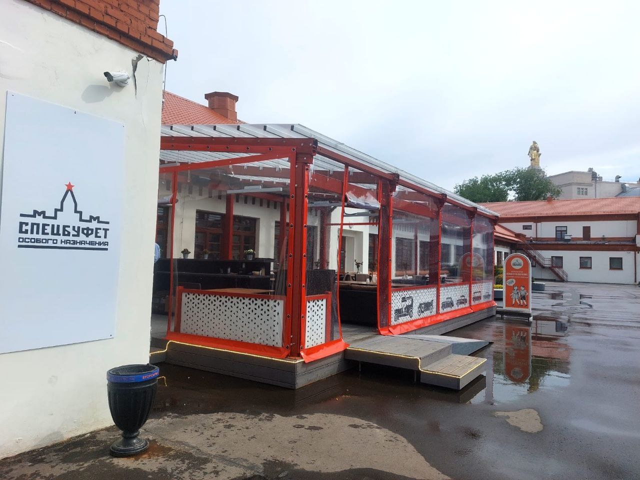 ПВХ шторы для летней террасы кафе в Красноармейске